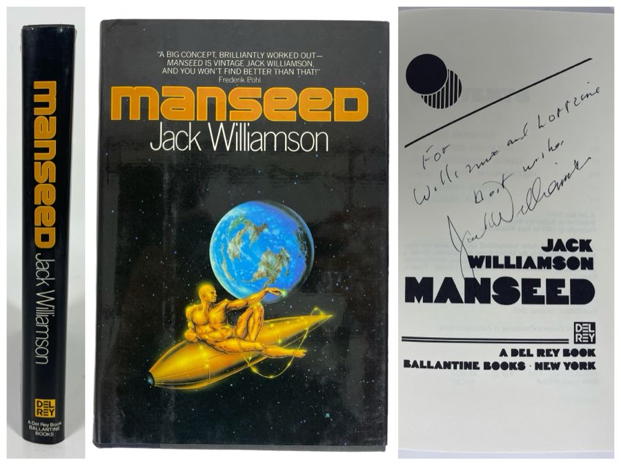 Signed First Edition Hardcover Book Manseed By Jack Williamson [Photo 1]