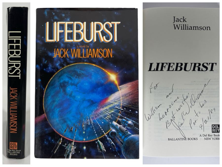 Signed First Edition Hardcover Book Lifeburst By Jack Williamson [Photo 1]