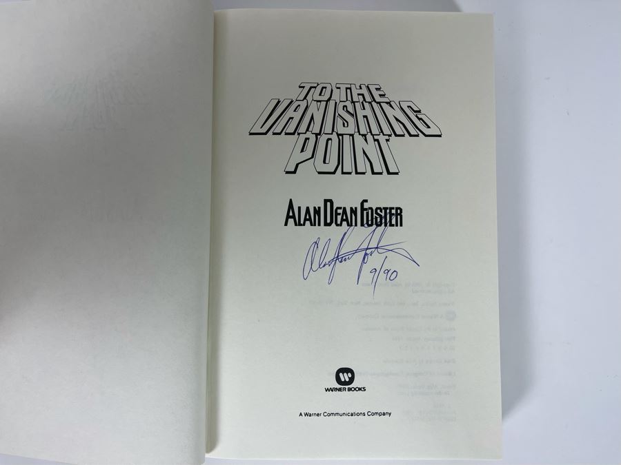 Signed First Printing Hardcover Book To The Vanishing Point By Alan Dean Foster [Photo 5]