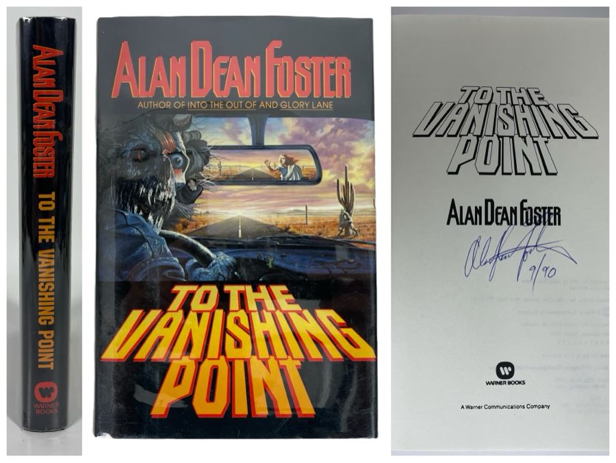 Signed First Printing Hardcover Book To The Vanishing Point By Alan Dean Foster [Photo 1]