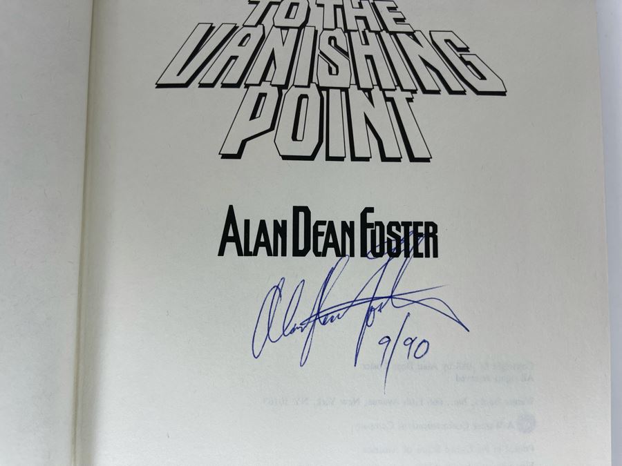 Signed First Printing Hardcover Book To The Vanishing Point By Alan Dean Foster [Photo 6]