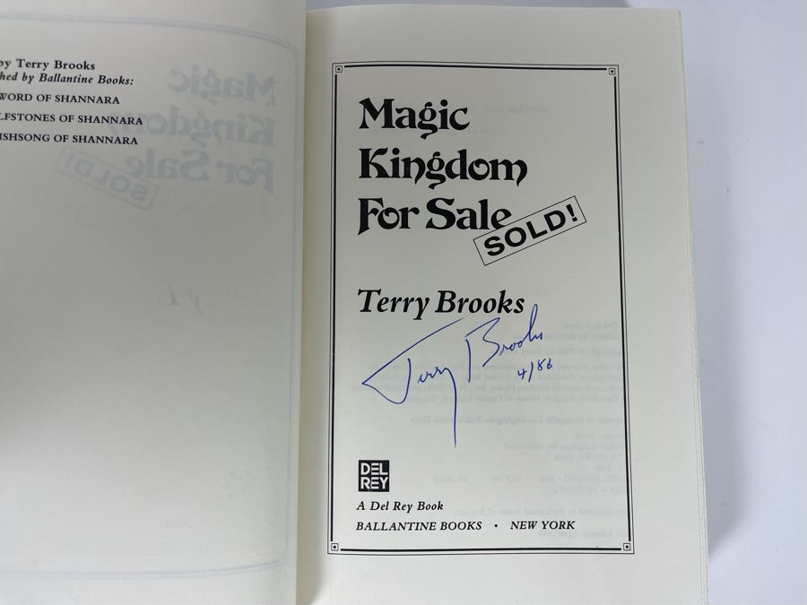 Signed First Edition Hardcover Book Magic Kingdom For Sale By Terry Brooks [Photo 5]