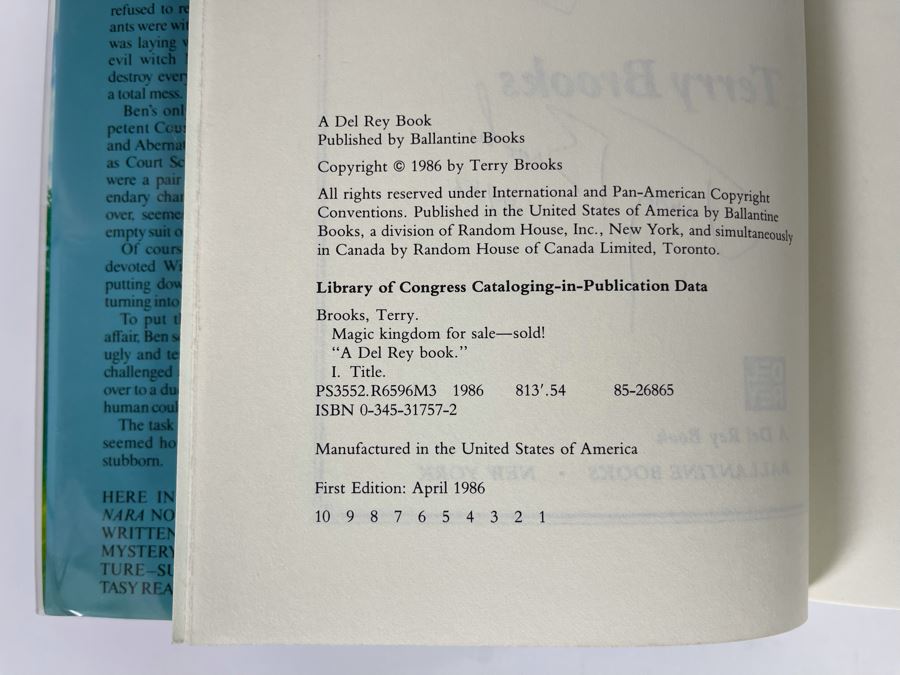 Signed First Edition Hardcover Book Magic Kingdom For Sale By Terry Brooks [Photo 7]