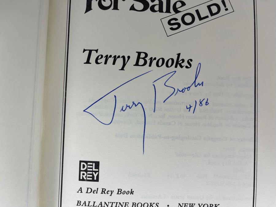 Signed First Edition Hardcover Book Magic Kingdom For Sale By Terry Brooks [Photo 6]