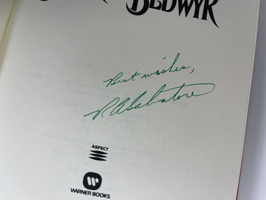 Signed First Printing Hardcover Book The Sword Of Bedwyr By R. A. Salvatore [Photo 6]