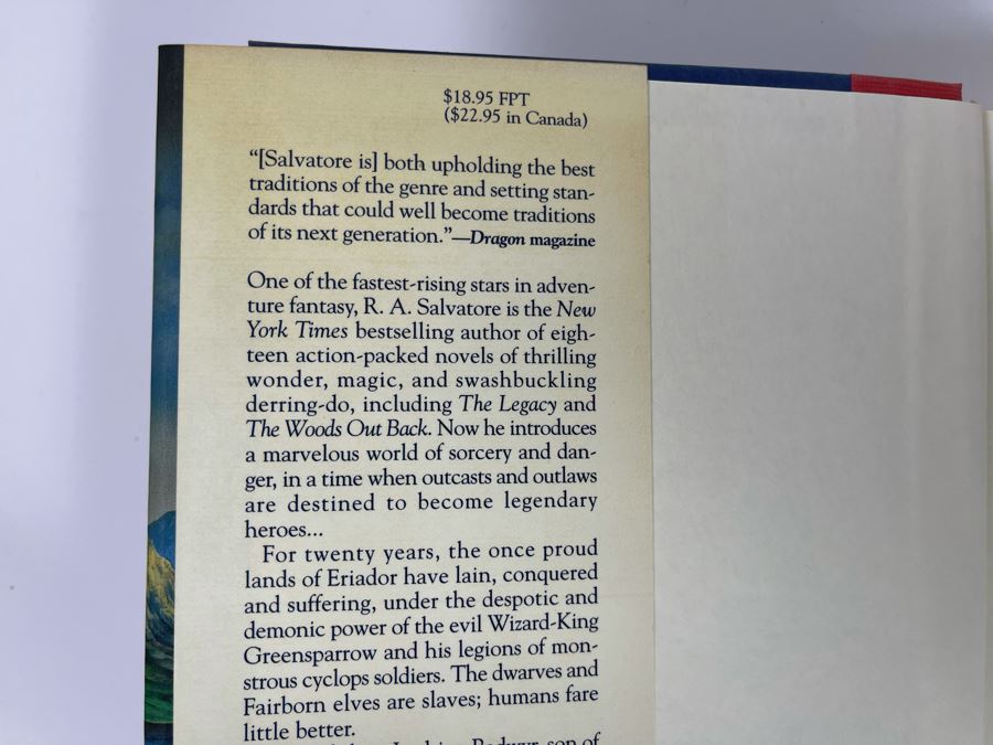 Signed First Printing Hardcover Book The Sword Of Bedwyr By R. A. Salvatore [Photo 4]