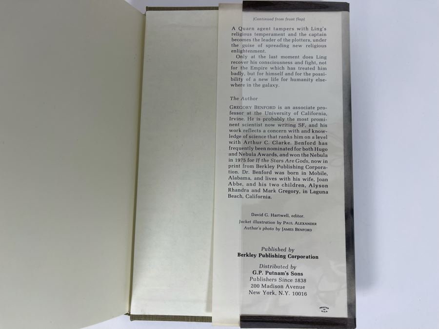 Signed First Edition Hardcover Book The Stars In Shroud By Gregory Benford [Photo 8]