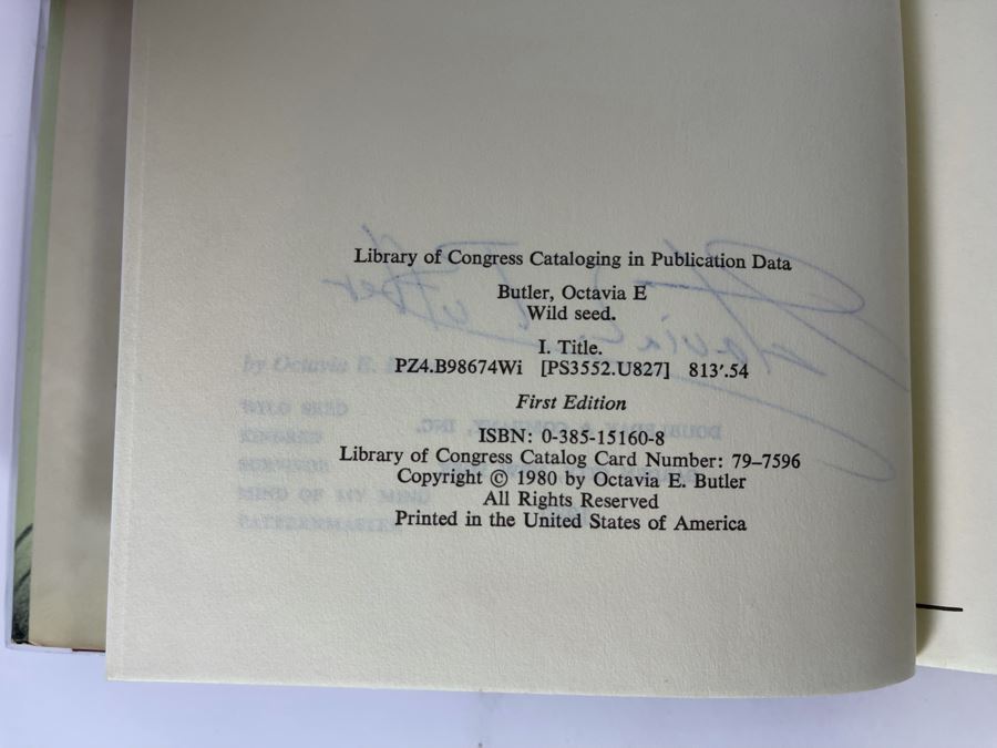 Signed First Edition Hardcover Book Wild Seed By Octavia E. Butler [Photo 7]