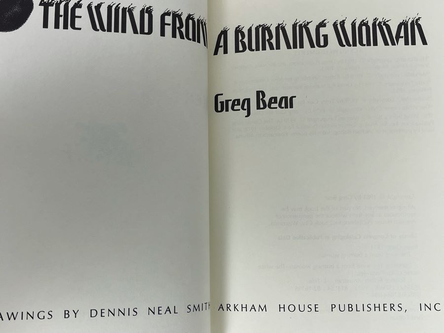Signed Limited / First Edition Hardcover Book The Wind From A Burning Woman By Greg Bear [Photo 10]
