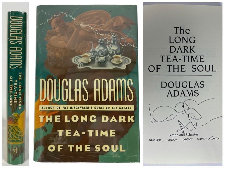 Signed First Edition Hardcover Book The Long Dark Tea-Time Of The Soul By Douglas Adams