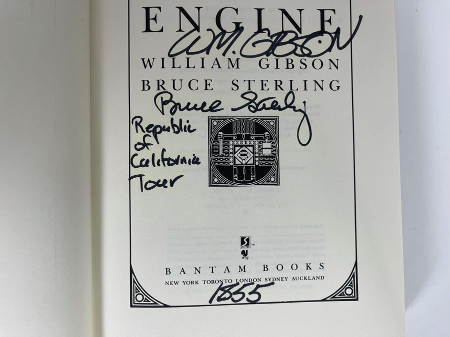 Signed First Edition Hardcover Book The Difference Engine By William Gibson And Bruce Sterling [Photo 6]