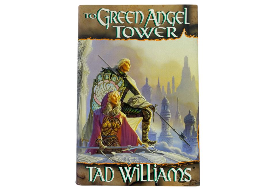 Signed First Printing Hardcover Book To Green Angel Tower By Tad Williams [Photo 2]