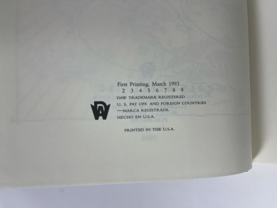 Signed First Printing Hardcover Book To Green Angel Tower By Tad Williams [Photo 7]