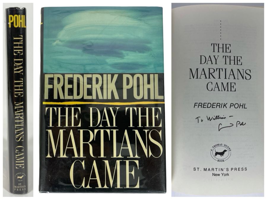 Signed First Edition Hardcover Book The Day The Martians Came By Frederik Pohl [Photo 1]