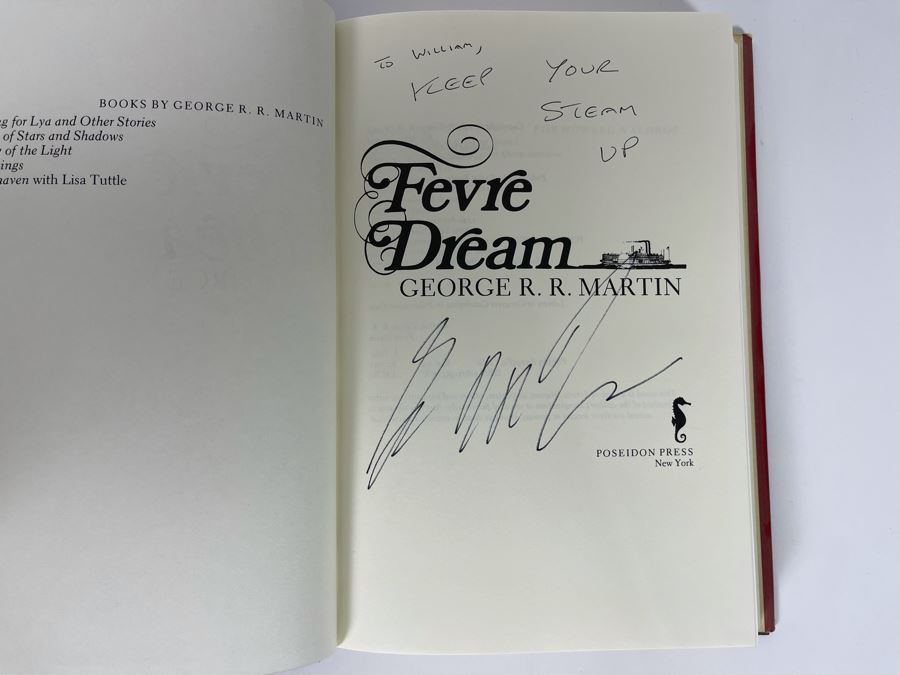 Signed First Edition Hardcover Book Fevre Dream By George R. R. Martin [Photo 5]