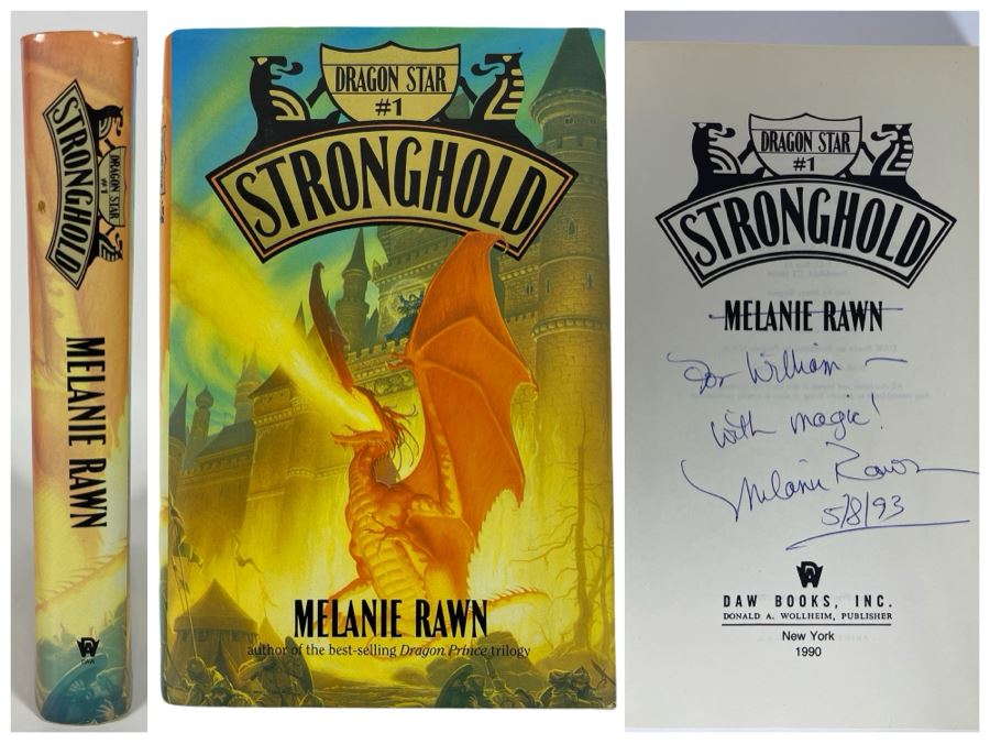 Signed First Printing Hardcover Book Dragon Star #1 Stronghold By Melanie Rawn [Photo 1]