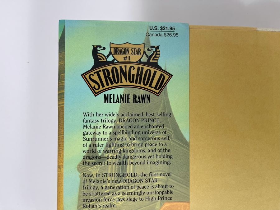 Signed First Printing Hardcover Book Dragon Star #1 Stronghold By Melanie Rawn [Photo 4]