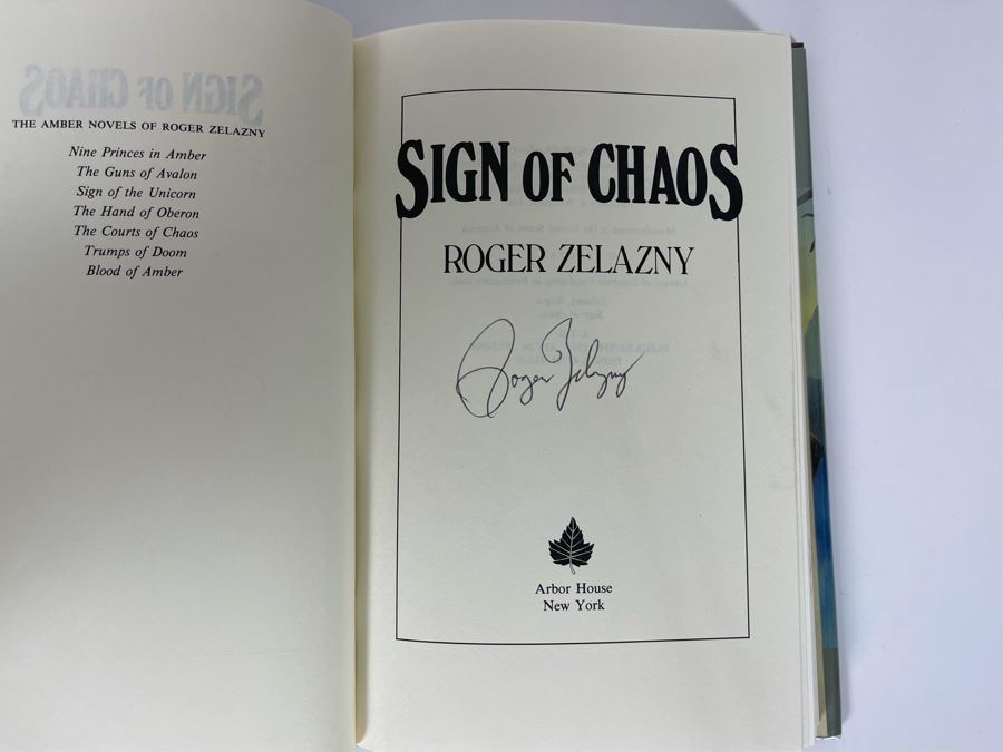 Signed First Edition Hardcover Book Sign Of Chaos By Roger Zelazny [Photo 5]