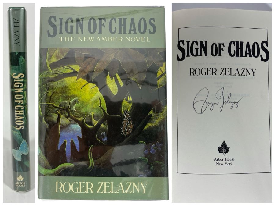 Signed First Edition Hardcover Book Sign Of Chaos By Roger Zelazny [Photo 1]