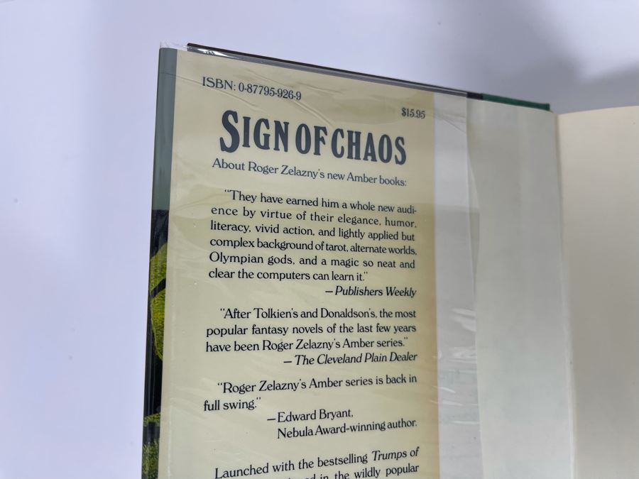 Signed First Edition Hardcover Book Sign Of Chaos By Roger Zelazny [Photo 4]