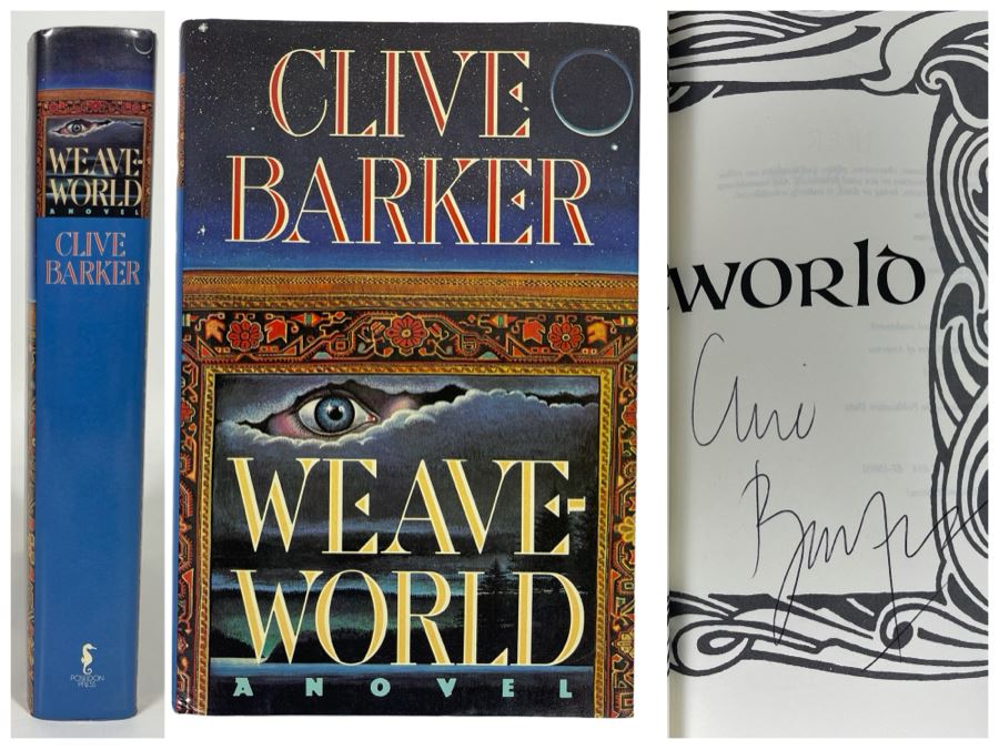 Signed First Edition Hardcover Book Weave-World By Clive Barker [Photo 1]