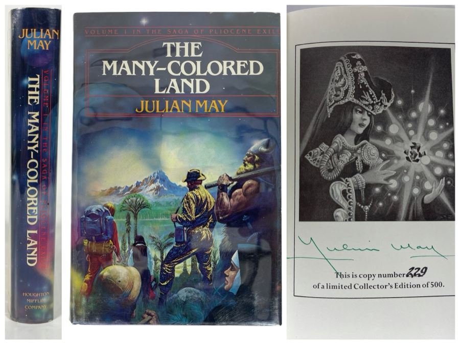 Signed Limited / First Edition Hardcover Book The Many-Colored Land By Julian May [Photo 1]