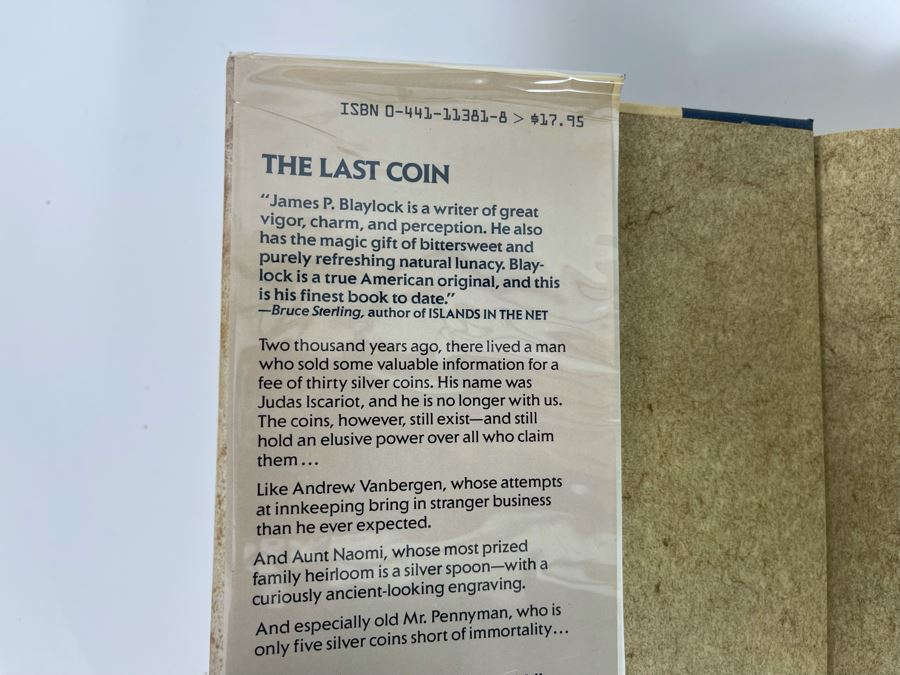 Signed First Edition Hardcover Book The Last Coin By James P. Blaylock [Photo 4]