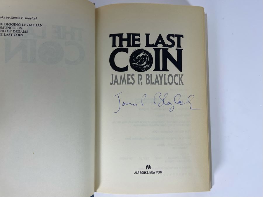 Signed First Edition Hardcover Book The Last Coin By James P. Blaylock [Photo 5]