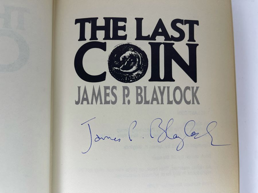 Signed First Edition Hardcover Book The Last Coin By James P. Blaylock [Photo 6]