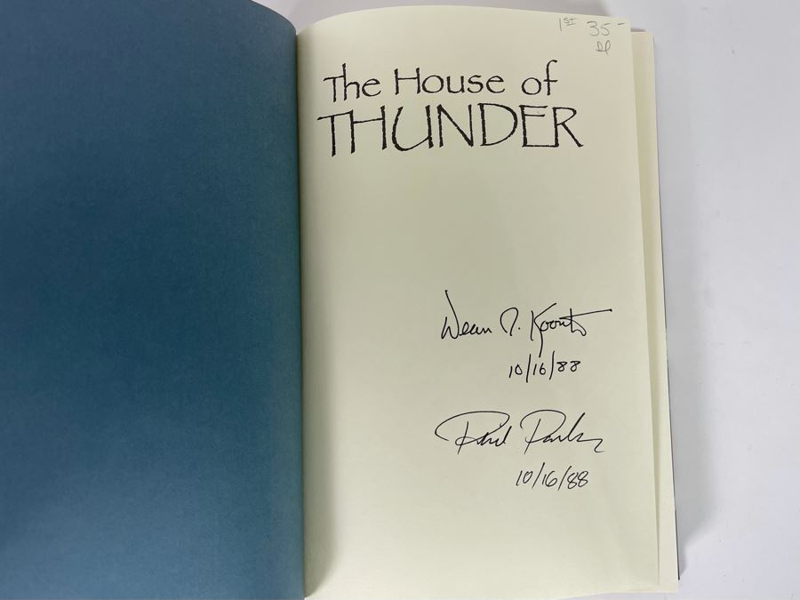 Signed First Edition Hardcover Book Dawn The House Of Thunder By Dean R. Koontz [Photo 5]