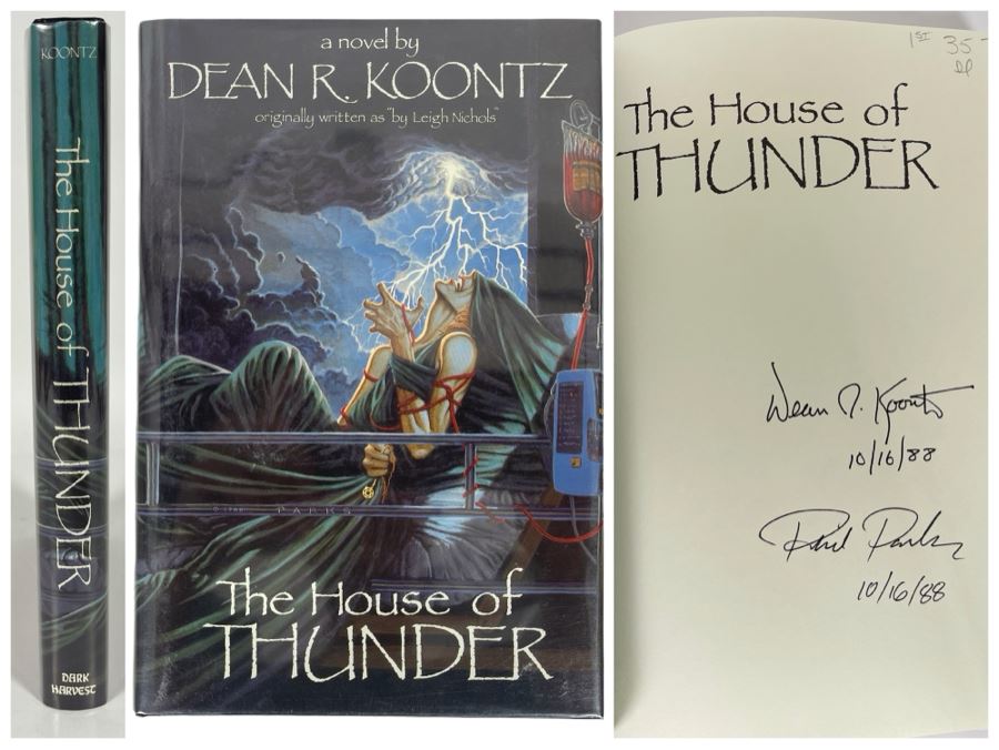 Signed First Edition Hardcover Book Dawn The House Of Thunder By Dean R. Koontz [Photo 1]