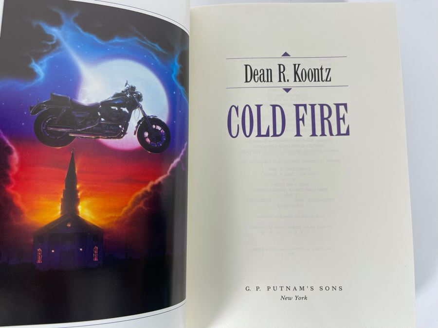 Signed Limited / First Edition Hardcover Book With Slipcover Cold Fire By Dean Koontz [Photo 8]
