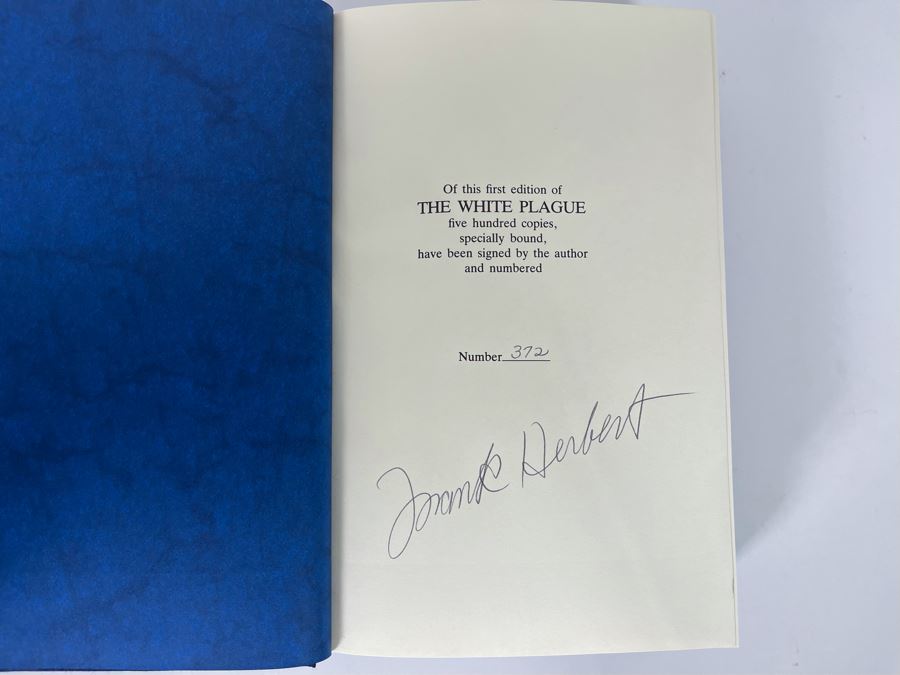 Signed Limited / First Edition Hardcover Book With Slipcover The White Plague By Frank Herbert (Author Of DUNE) [Photo 4]