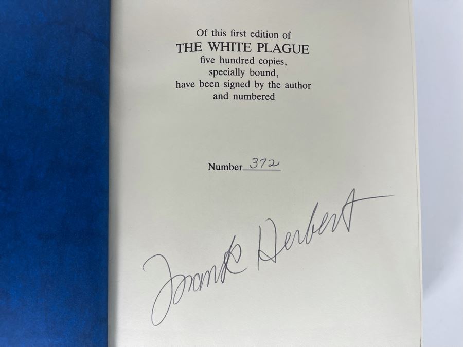Signed Limited / First Edition Hardcover Book With Slipcover The White Plague By Frank Herbert (Author Of DUNE) [Photo 5]