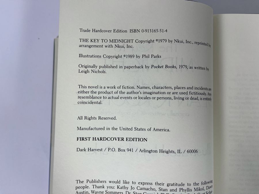 Signed Limited / First Edition Hardcover Book The Key To Midnight By Dean R. Koontz Signed By Dean Koontz And Phil Parks [Photo 7]