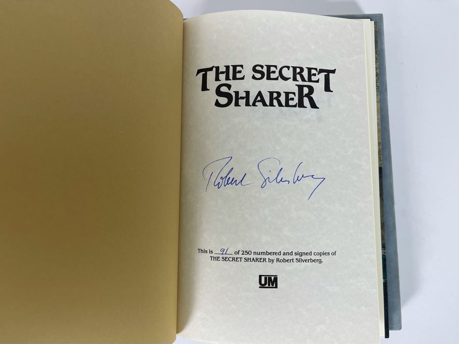 Signed First Edition Hardcover Book With Slipcover The Secret Sharer By Robert Silverberg [Photo 5]