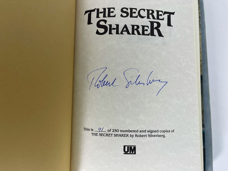 Signed First Edition Hardcover Book With Slipcover The Secret Sharer By Robert Silverberg [Photo 6]