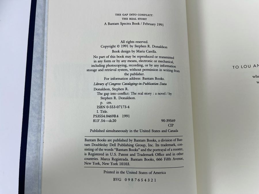 Signed Limited / First Edition Hardcover Book With Slipcover The Real Story By Stephen R. Donaldson [Photo 7]