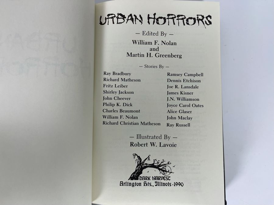 Signed Limited / First Edition Hardcover Book With Slipcover Urban Horrors Signed By 12 Authors Including Ray Bradbury [Photo 9]