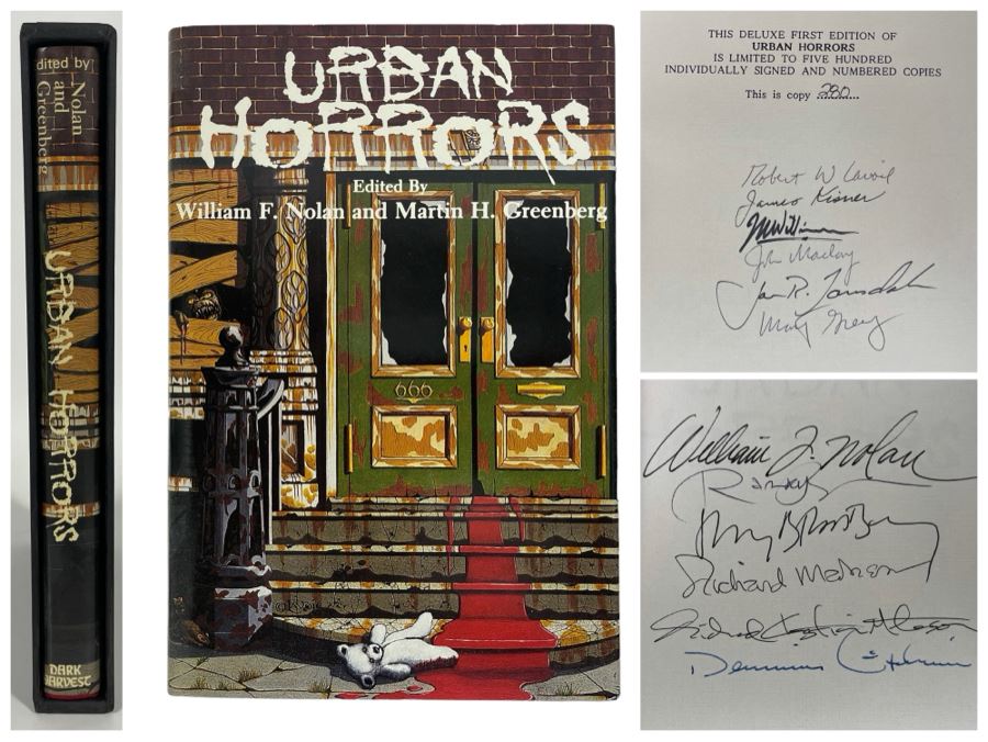 Signed Limited / First Edition Hardcover Book With Slipcover Urban Horrors Signed By 12 Authors Including Ray Bradbury