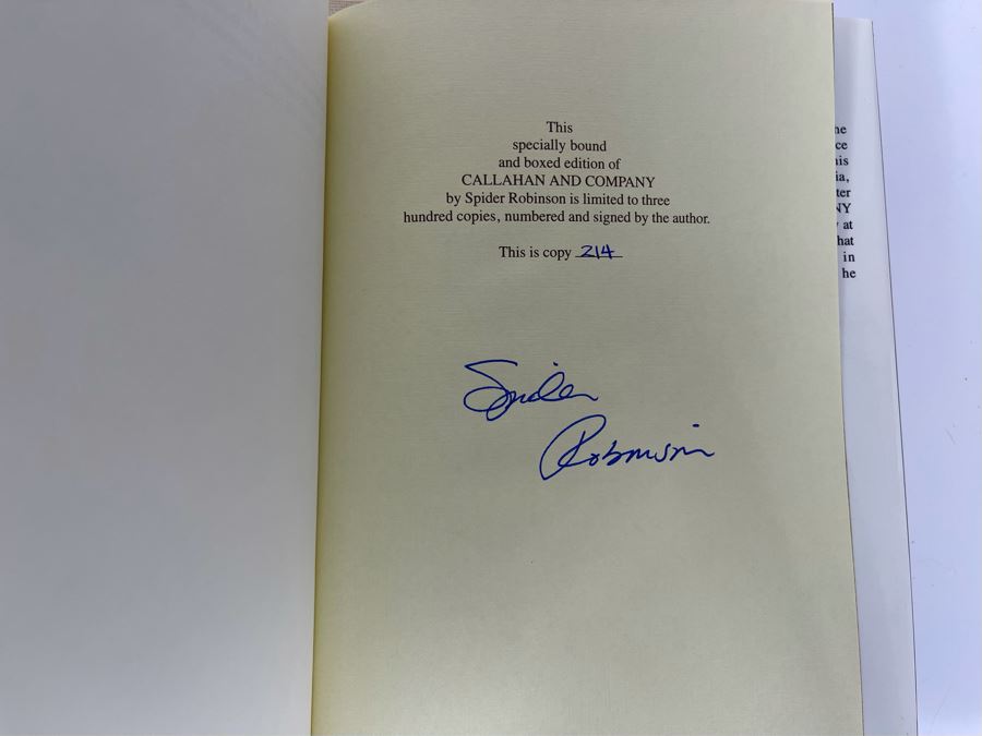 Signed Limited / First Edition Hardcover Book With Slipcover Callahan And Company By Spider Robinson [Photo 7]