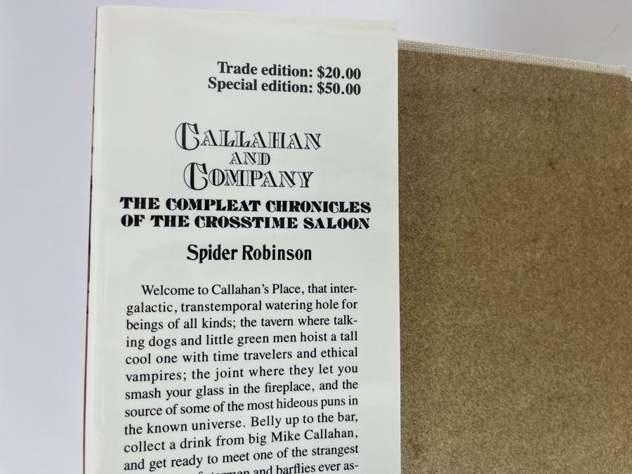 Signed Limited / First Edition Hardcover Book With Slipcover Callahan And Company By Spider Robinson [Photo 4]