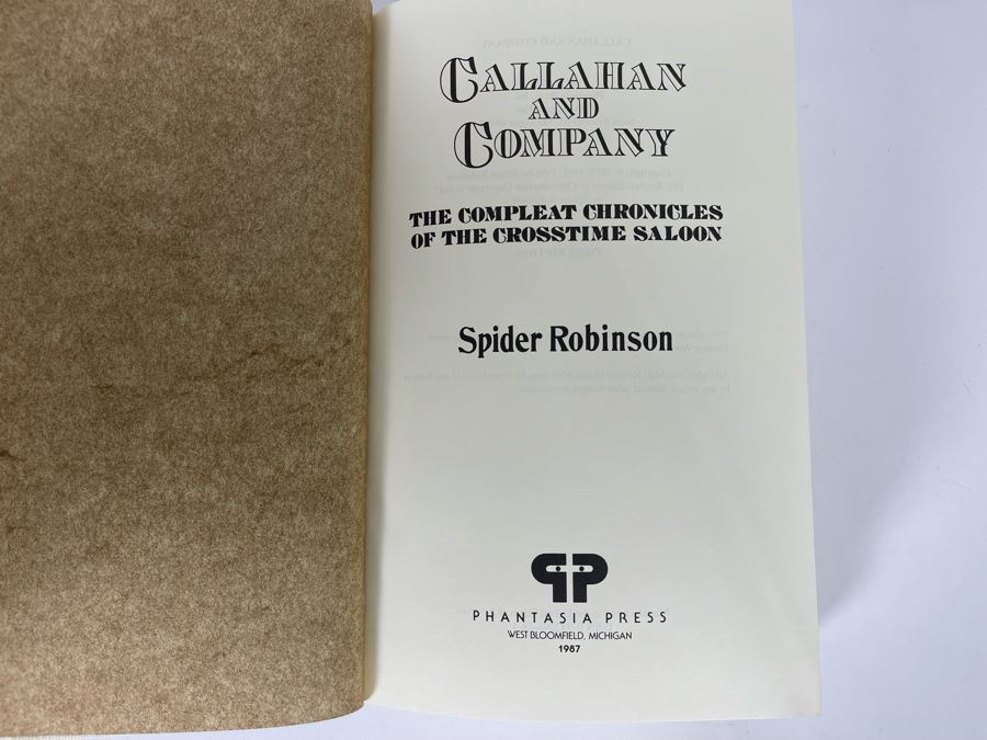 Signed Limited / First Edition Hardcover Book With Slipcover Callahan And Company By Spider Robinson [Photo 5]