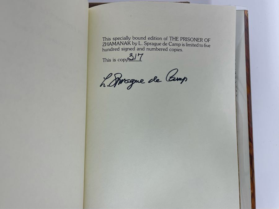 Signed Limited / First Edition Hardcover Book With Slipcover The Prisoner Of Zhamanak By L. Sprague De Camp [Photo 6]