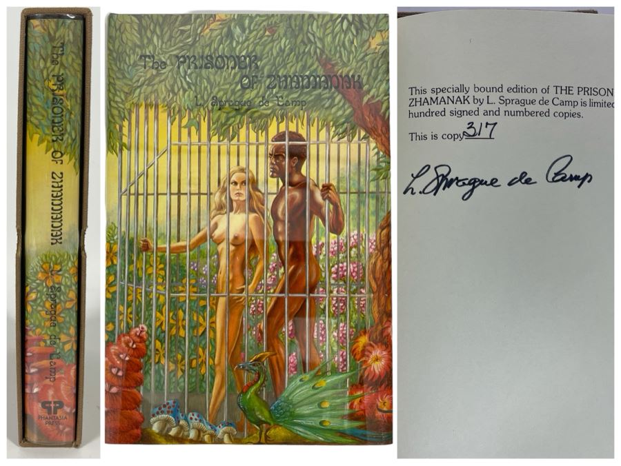Signed Limited / First Edition Hardcover Book With Slipcover The Prisoner Of Zhamanak By L. Sprague De Camp