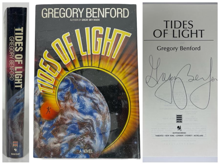 Signed First Edition Hardcover Book Tides Of Light By Gregory Benford