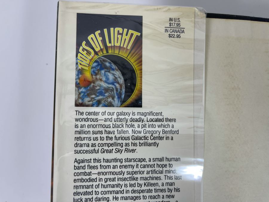 Signed First Edition Hardcover Book Tides Of Light By Gregory Benford [Photo 4]