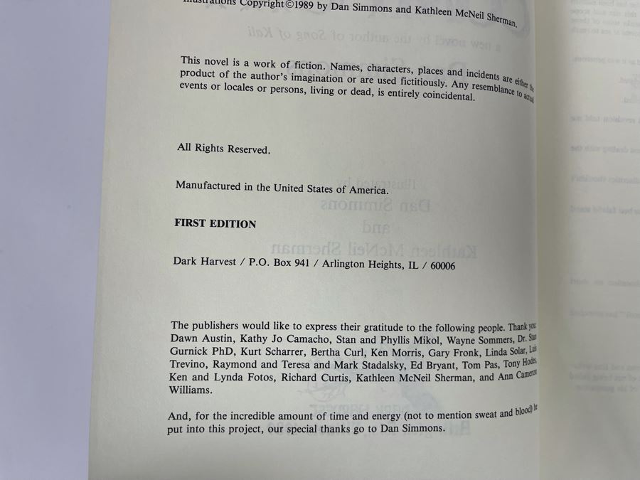 Signed Limited / First Edition Hardcover Book With Slipcover Carrion Comfort By Dan Simmons [Photo 10]