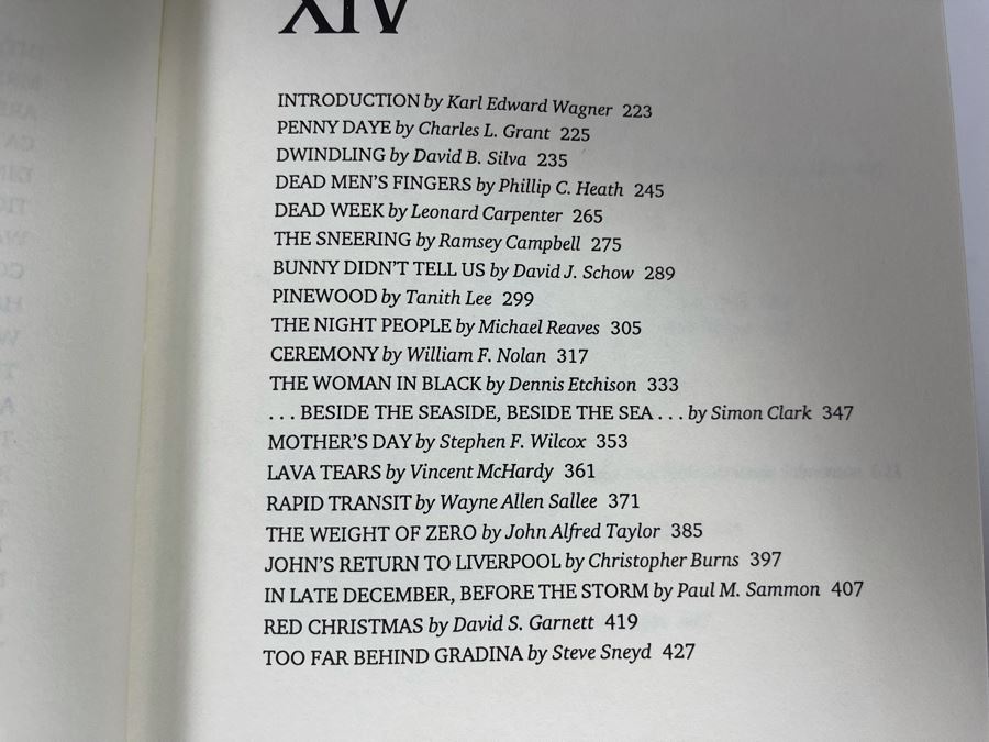 Signed Limited / First Edition Hardcover Book With Case Horrorstory Volume One Edited By Karl Edward Wagner Signed By Multiple Authors - See Photos [Photo 20]