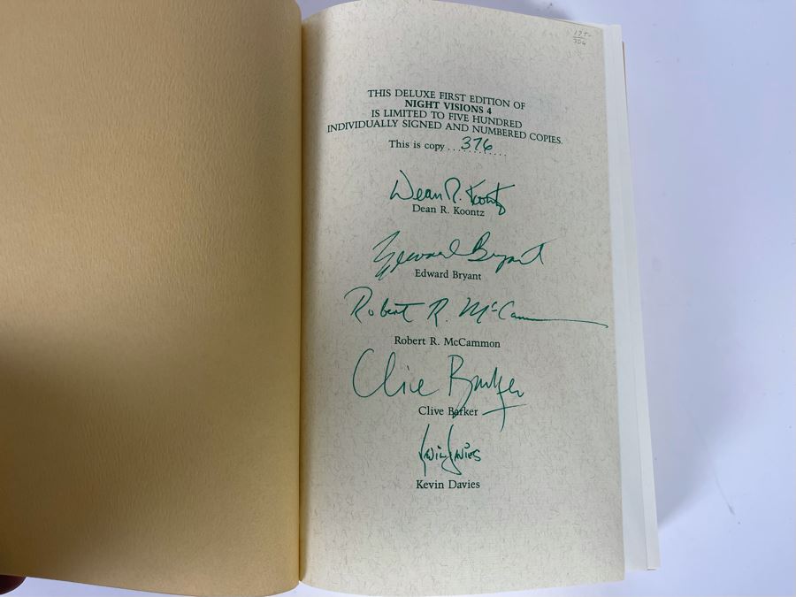 Signed Limited / First Edition Hardcover Book With Slipcover Night